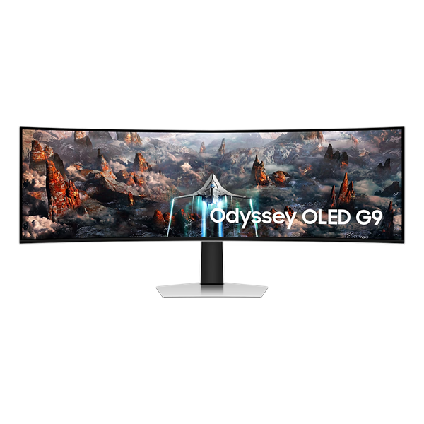 SAMSUNG Ívelt Gaming 240Hz OLED monitor 49" G93SD, 5120x1440, 32:9, 250cd/m2, 0.03ms, HDMI/MicroHDMI/DP - Image 1