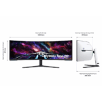 SAMSUNG Ívelt Gaming 240Hz VA monitor 57" G95NC, 7680x2160, 32:9, 420cd/m2, 1ms, 3xHDMI/DP/2xUSB - Image 5