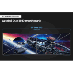 SAMSUNG Ívelt Gaming 240Hz VA monitor 57" G95NC, 7680x2160, 32:9, 420cd/m2, 1ms, 3xHDMI/DP/2xUSB - Image 6