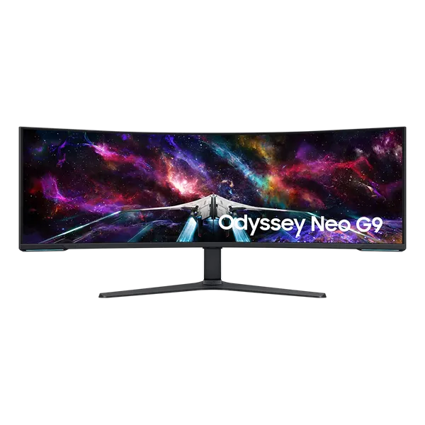 SAMSUNG Ívelt Gaming 240Hz VA monitor 57" G95NC, 7680x2160, 32:9, 420cd/m2, 1ms, 3xHDMI/DP/2xUSB