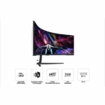 SAMSUNG Ívelt Gaming 240Hz VA monitor 57" G95NC, 7680x2160, 32:9, 420cd/m2, 1ms, 3xHDMI/DP/2xUSB - Image 4