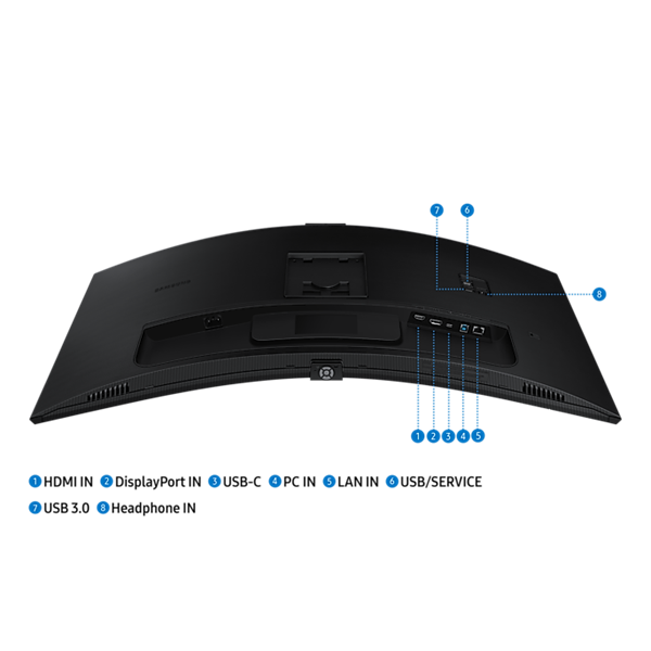 SAMSUNG Ívelt VA monitor 34" S65VC, 3440x1400, 21:9, 350cd/m2, 5ms, HDMI/DisplayPort/2xUSB/USB-C/LAN, hangszóró&webkam. - Image 18