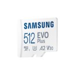 SAMSUNG Memóriakártya, EVO Plus microSDXC kártya, 512GB, UHS-1, U3, V30, A2, + SD Adapter, R160/W - Image 3