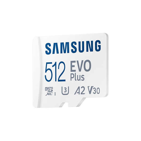 SAMSUNG Memóriakártya, EVO Plus microSDXC kártya, 512GB, UHS-1, U3, V30, A2, + SD Adapter, R160/W - Image 3