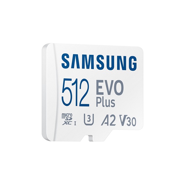 SAMSUNG Memóriakártya, EVO Plus microSDXC kártya, 512GB, UHS-1, U3, V30, A2, + SD Adapter, R160/W - Image 4