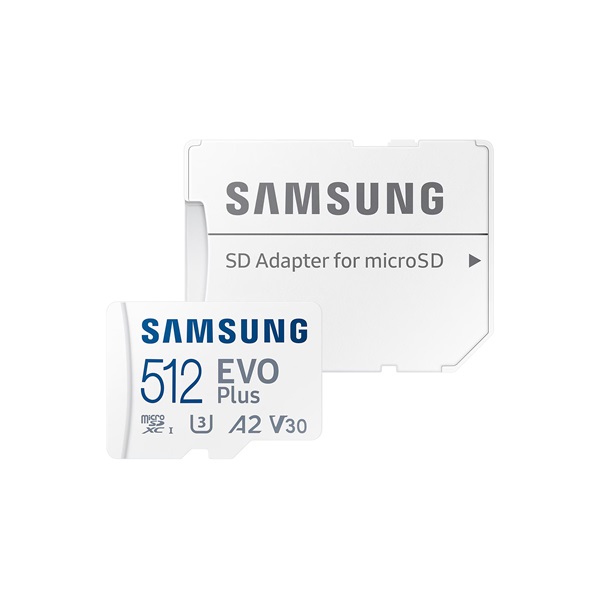 SAMSUNG Memóriakártya, EVO Plus microSDXC kártya, 512GB, UHS-1, U3, V30, A2, + SD Adapter, R160/W - Image 5