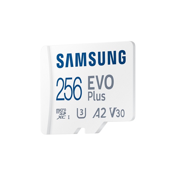 SAMSUNG Memóriakártya, EVO Plus microSD kártya (2021) 256GB, CLASS 10, UHS-1, U3, V30, A2, + Adapter, R160/W - Image 3