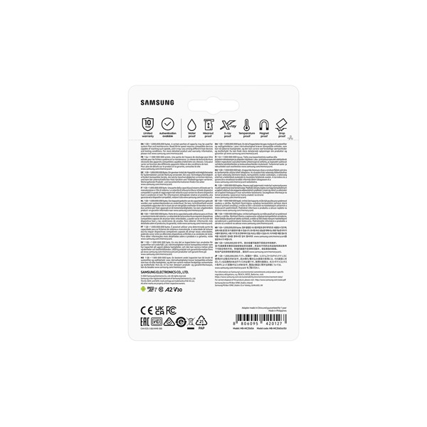 SAMSUNG Memóriakártya, EVO Plus microSD kártya (2021) 256GB, CLASS 10, UHS-1, U3, V30, A2, + Adapter, R160/W - Image 8