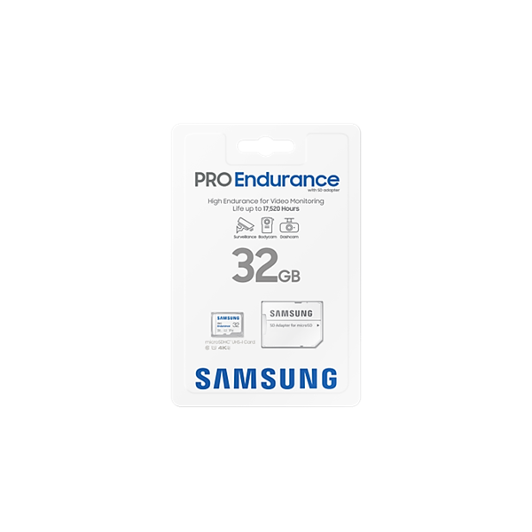 SAMSUNG Memóriakártya, PRO Endurance microSD kártya 32GB, CLASS 10, UHS-I (SDR104), + SD Adapter, R100/W30 - Image 7
