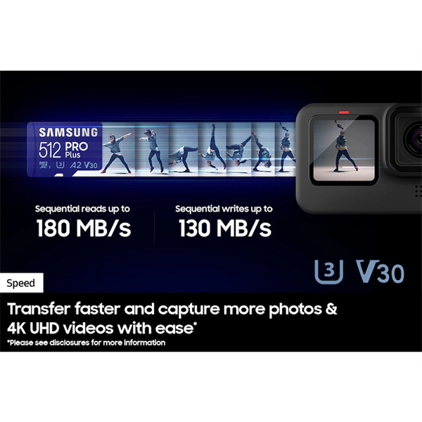 Samsung MicroSD kártya - 512GB MB-MD512SB/WW (PRO PLUS, UHS-I, R180/W130, adapter, 512GB) - Image 6