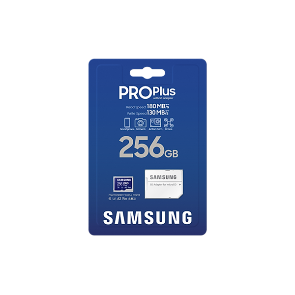 Samsung MicroSD kártya - 256GB MB-MD256SA/EU (PRO PLUS, USH-I, R180/W130, adapter, 256GB) - Image 8