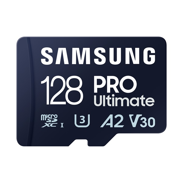 SAMSUNG_Memoriakartya_PRO_Ultimate_with_Reader_128GB_Class_10_V30_A2_Grade_3_U3_R200W130_Adapter-i1320236.jpg Samsung MicroSD kártya - 128GB MB-MY128SB/WW (PRO Ultimate kártyaolvasóval, Class10, R200/W130, 128GB) - Image 1