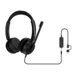 SANDBERG 3 in 1 Headset mikrofonnal, 3,5 mm minijack, USB-A és USB-C csatlakozó, hang szabályozás némítás, 5 év garancia - Image 3