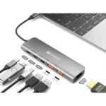 SANDBERG USB-C Dokkoló HDMI + 2xUSB-A + 2xUSB-C + PD100W - Image 3