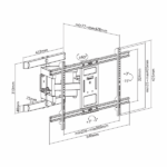 SBOX Fali konzol PLB-61486, WALL MOUNT (43-90", max. 60 kg, max.VESA: 800x400 mm) - Image 9