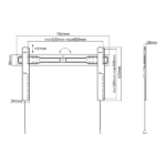 SBOX Fix fali konzol PLB-5746F, WALL MOUNT (37-70", max. 35kg, max.VESA: 600x400 mm) - Image 6
