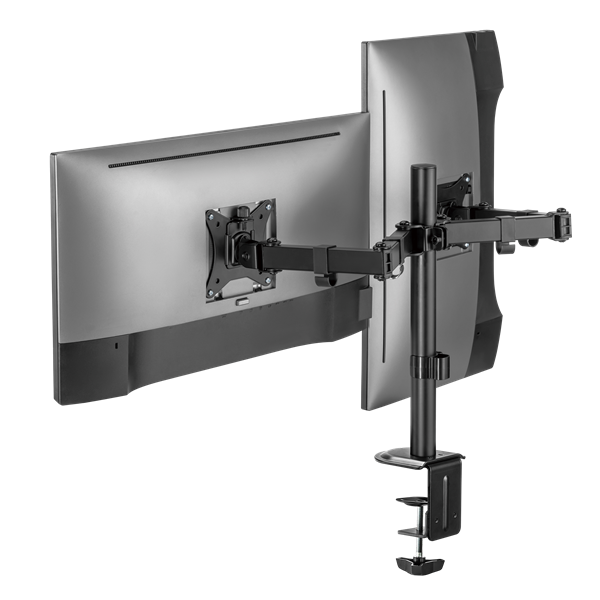 SBOX LCD-352/2-2, DESKTOP MOUNT (2 képernyős rögzítőkar), (17-32", max. 9 kg/monitor, max.VESA: 100x100 mm) - Image 4