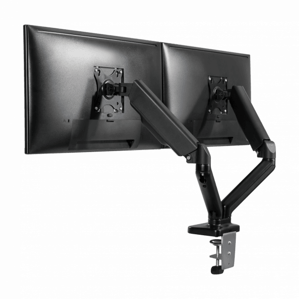 SBOX LCD-S024 Asztali dupla monitor tartó konzol, dönthető, forgatható, 13"-27", 100x100, max 6 kg - Image 4