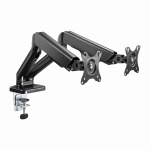 SBOX LCD-S024 Asztali dupla monitor tartó konzol, dönthető, forgatható, 13"-27", 100x100, max 6 kg - Image 3