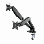 SBOX LCD-S024 Asztali dupla monitor tartó konzol, dönthető, forgatható, 13"-27", 100x100, max 6 kg