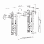 SBOX LVW02-46F videófal mátrix konzol, dönthető, 37"-70", 600x400 - Image 7