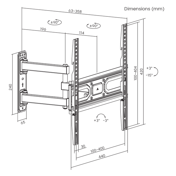 SBOX_PLB-3644-2_Fali_konzol_WALL_MOUNT_32-55_max_35_kg_maxVESA_400x400_mm-i1398282.png SBOX Fali konzol PLB-3644-2, WALL MOUNT (32-55", max. 35 kg, max.VESA: 400x400 mm) - Image 8