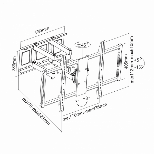 SBOX_PLB-3769_fali_konzol_60-100_600x900_max_80_kg-i1283825.png SBOX PLB-3769 fali konzol, 60"-100", 600x900, max 80 kg - Image 2