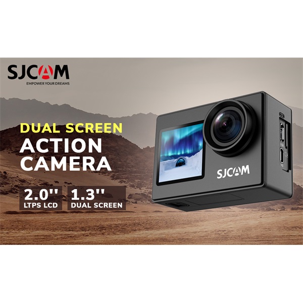 SJCAM Action Camera SJ4000 Dual Screen, WIFI, 16 MP, Black, 4K, vízálló tokkal, kettős képernyő, 4 videó + 4 fotófunkció - Image 3