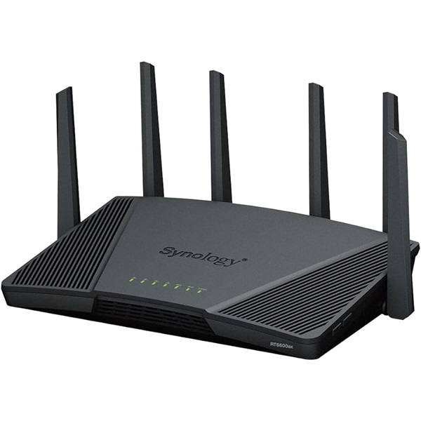 SYNOLOGY_Router_1x1000Mbps_1x2500Mbps_DualWan_3x1000Mbps_1x2500Mbps_4x4_MIMO_WiFi6_-_RT6600ax-i1381177.jpg SYNOLOGY Wireless Router 1x1000Mbps + 1x2500Mbps DualWAN, 3x1000Mbps + 1x2500Mbps, 4x4 MIMO, WiFi6, - RT6600ax - Image 1