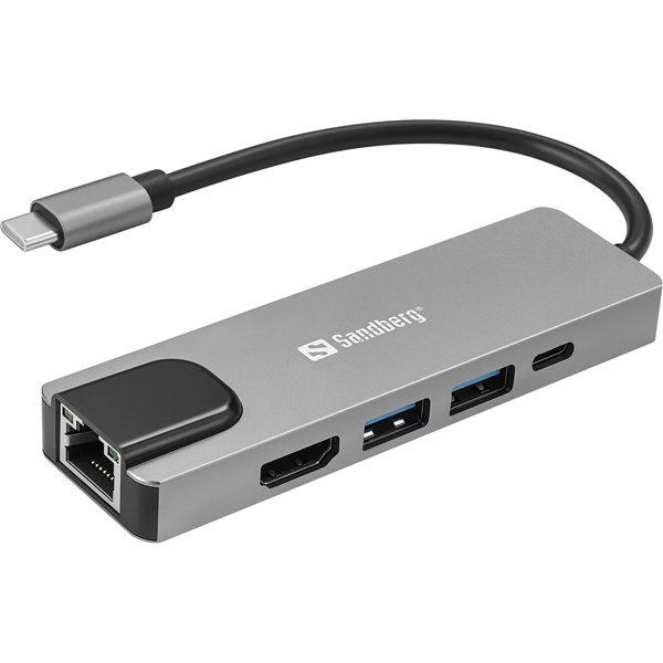 Sandberg_USB-C_5in1_Travel_Dock_Saver-i1689536.png Sandberg USB-C 5in1 Travel Dock Saver - Image 2