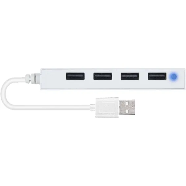 SPEEDLINK SL-140000-WE SNAPPY SLIM USB Hub, 4-Port, USB 2.0, Passzív, fehér - Image 2