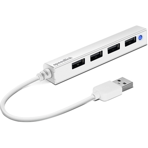 Speedlink_SL-140000-WE_SNAPPY_SLIM_USB_Hub_4-Port_USB_20_Passziv_feher-i416656.jpg SPEEDLINK SL-140000-WE SNAPPY SLIM USB Hub, 4-Port, USB 2.0, Passzív, fehér - Image 1
