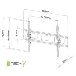 TECHLY ICA-PLB 131L dönthető fali konzol 40-65" LCD kijelzőhöz, fekete - Image 4