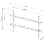 TECHLY ICA-PLB 162XL fix fali konzol, 42-80" LCD kijelzőhöz, ultra slim, fekete - Image 2