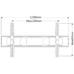 TECHLY ICA-PLB 2230 fix fali konzol 55-100" LCD kijelzőhöz, fekete - Image 2