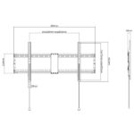 TECHLY ICA-PLB 948F fix fali konzol 43-90" LCD kijelzőhöz, fekete - Image 3