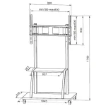 TECHLY ICA-TR30 gurulós padlóállvány 55-100" LED/LCD kijelzőkhöz - Image 3