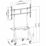 TECHLY ICA-TR38 gurulós padlóállvány 60-105" LCD kijelzőhöz - Image 3