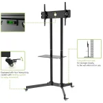 TECHLY ICA-TR6 gurulós padlóállvány 30-65" LED/LCD kijelzőhöz - Image 9