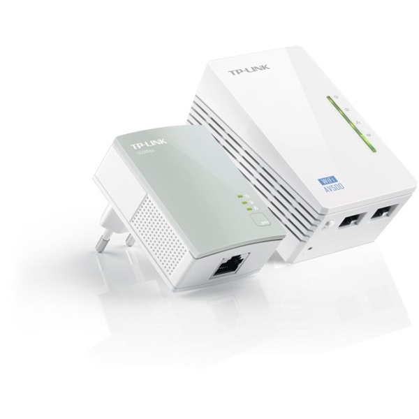 TP-LINK_Homeplug_AV500_Wireless_N_Powerline_Range_Extender_300Mbps_2_port_Starter_Kit-i2510.jpg TP-Link TL-WPA4220KIT 300Mbps AV500 WiFi Powerline Extender KIT - Image 1