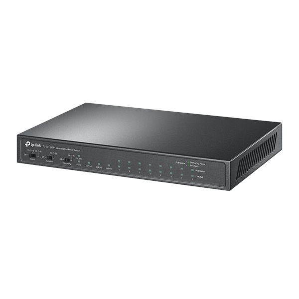 TP-LINK_Switch_8x100Mbps8xPOE_2x1000Mbps_1xGigabit_SFP_TL-SL1311P-i1288182.png TP-Link Switch PoE - TL-SL1311P (11port; 8x 100Mbps af/at PoE+ port; 2x 1Gbps port; 1x 1Gbps SFP; 65W) - Image 1