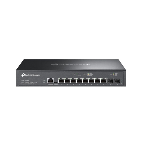 TP-LINK_Switch_8x25Gbps_2x10G_SFP_1xkonzol_port_1xMicro-USB_port_Menedzselheto_Rackes_SG3210X-M2-i1379994.jpg TP-Link Switch Menedzselhető - SG3210X-M2 (8x 2,5Gbps + 2x 10Gbps SFP+ port + console port; rack; 80 Gbps; Omada; L2+) - Image 1