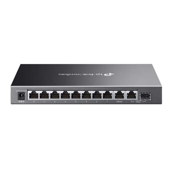TP-Link Switch Menedzselhető PoE - ES210GMP (Omada; 9x 1Gbps + 1x 1Gbps combo port; 8x af/at PoE+ port; 123W) - Image 2