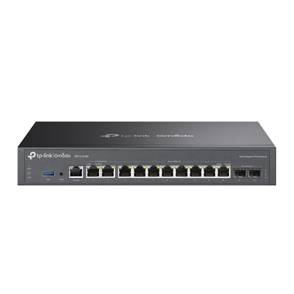 TP-LINK Vezetékes VPN Router 2xWAN/LAN(2500Mbps)+ 8xWAN/LAN(1000Mbps) + 2xSFP + 1xUSB + 1xkonzol port, ER7412-M2 - Image 1