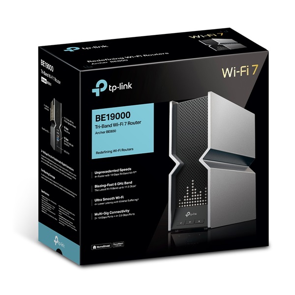 TP-LINK Wireless Router Tri-Band BE19000 2xWAN/LAN(10Gbps) + 4xLAN(2.5Gbps) + 1xUSB 3.0, Archer BE800 - Image 3