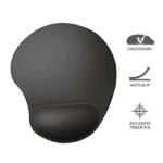 Trust Egérpad - Bigfoot Gel (zselés csuklótámasszal; fekete)