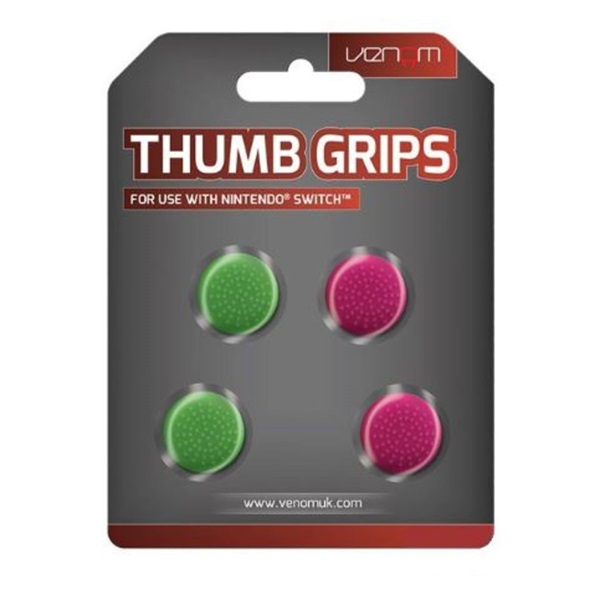 VENOM Nintendo Switch Kiegészítő Thumb Grips Pink és Zöld (4-PACK), VS4917 - Image 1