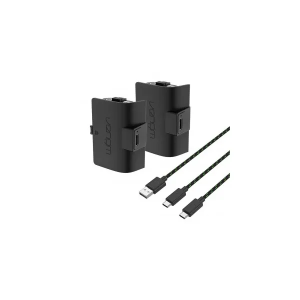 VENOM XBOX Series S/X & One Kiegészítő 2db akkumulátor (1100mAh) + 3m Töltő kábel Fekete, VS2883 - Image 2