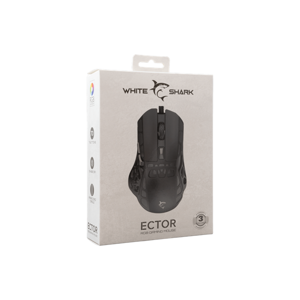 White Shark WS GM-5016B ECTOR-B vezetékes fekete gamer egér - Image 13