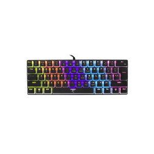 WHITE SHARK GK-2202-2B/R-US ASHIKO-2/B/R-US fekete mech. bill. angol, 61 piros kapcs